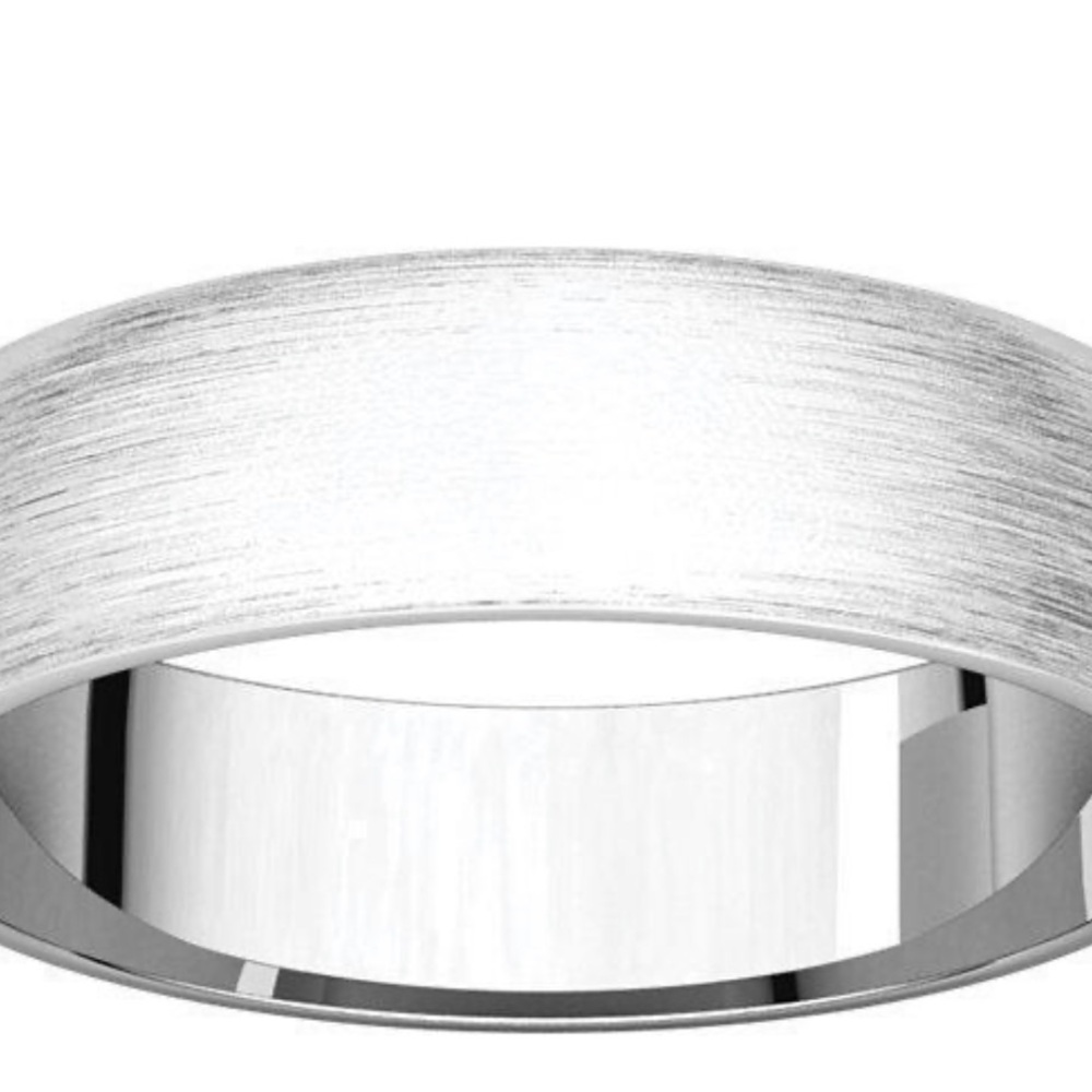 Men’s Platinum Wedding Band – 5mm Satin Finish (Size 8.5) – Brand New